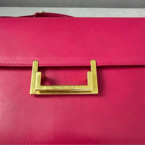 🚩steal Authentic Yves Saint Laurent Fuchsia Crossbody Bag - Picture 5 of 7